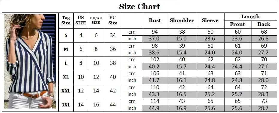 

New Striped Shirt 2019 women Spring Autumn Long Sleeve V Neck Blouse Casual Print Top Tee Elegant Ladies Office Blouse