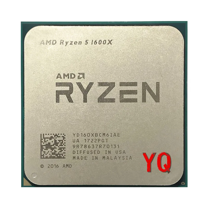 AMD Ryzen 5 1600X R5 3 6 ГГц шестиядерный двенадцать нить Процессор процессор 95 Вт L3 = 16M