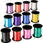 Воздушные шары лента-лазер для украшения вечеринки Подарки на день рождения Свадебные украшения Фольга атласная лента скручивание DIY аксессуары