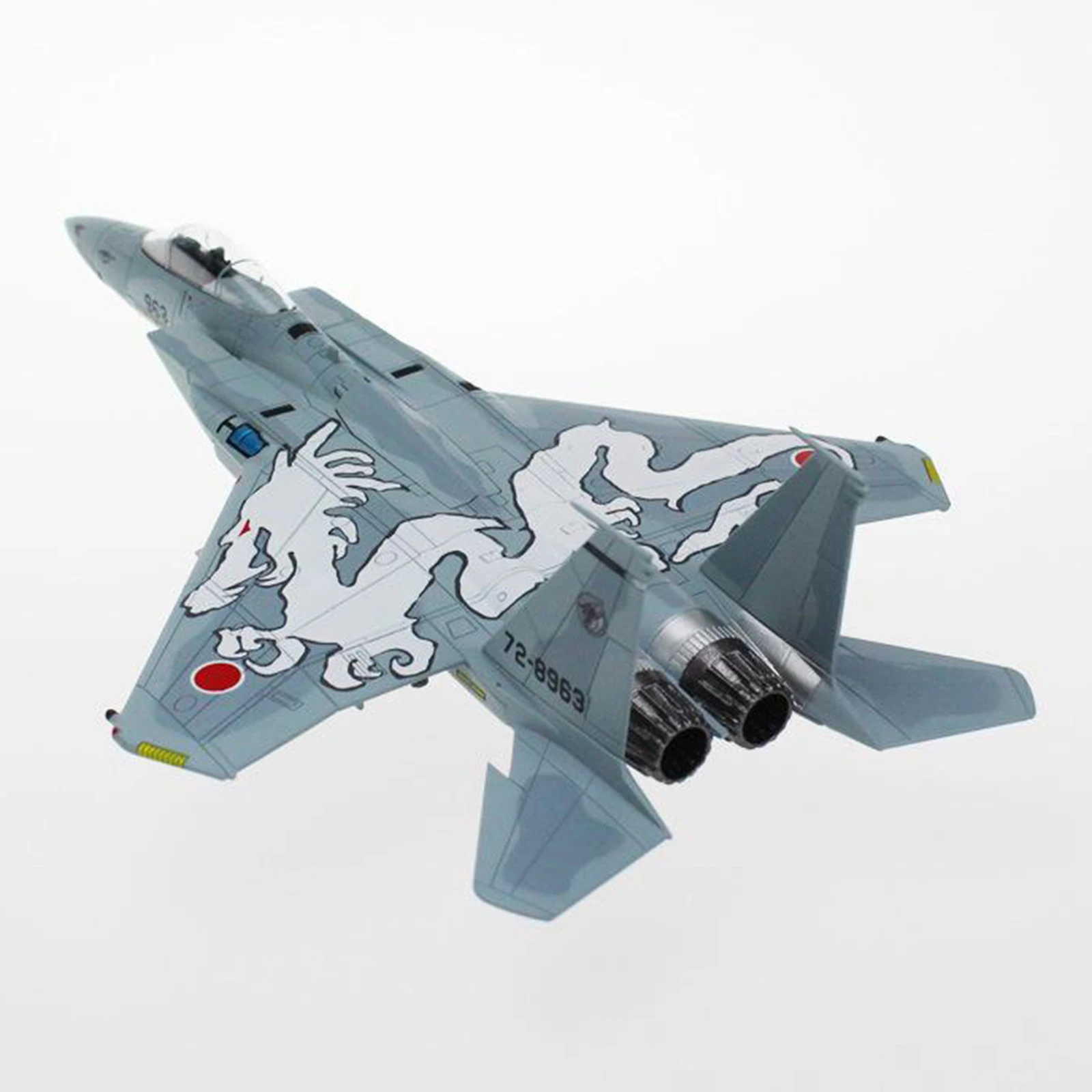

8" Alloy 1/100 Scale 65F-15J Fighter Jet Model Dragon Pattern Diecast Aircraft Toy Collectible Kids Gift Gray #14720