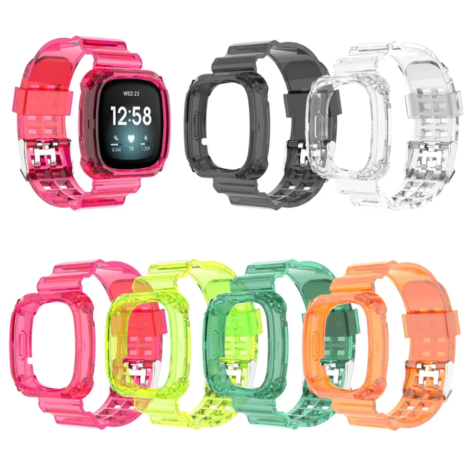 Smartwatch Glacier прозрачный ремешок на запястье в одном стиле для Fitbit Versa 3 Sense