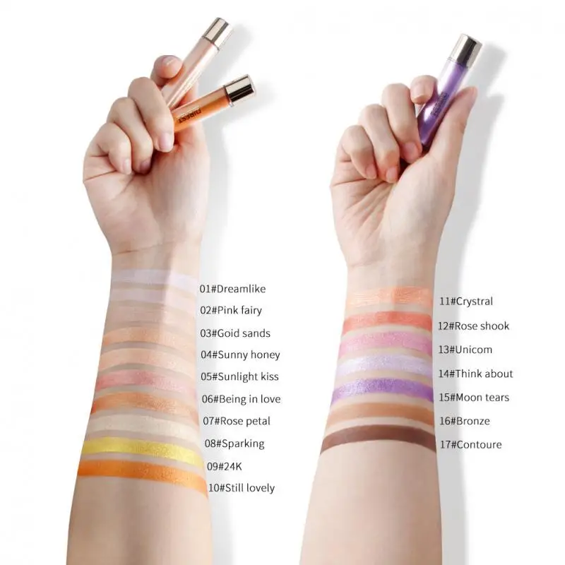 Блестящая подводка для глаз в виде ручки Палетка металлических алмазных теней