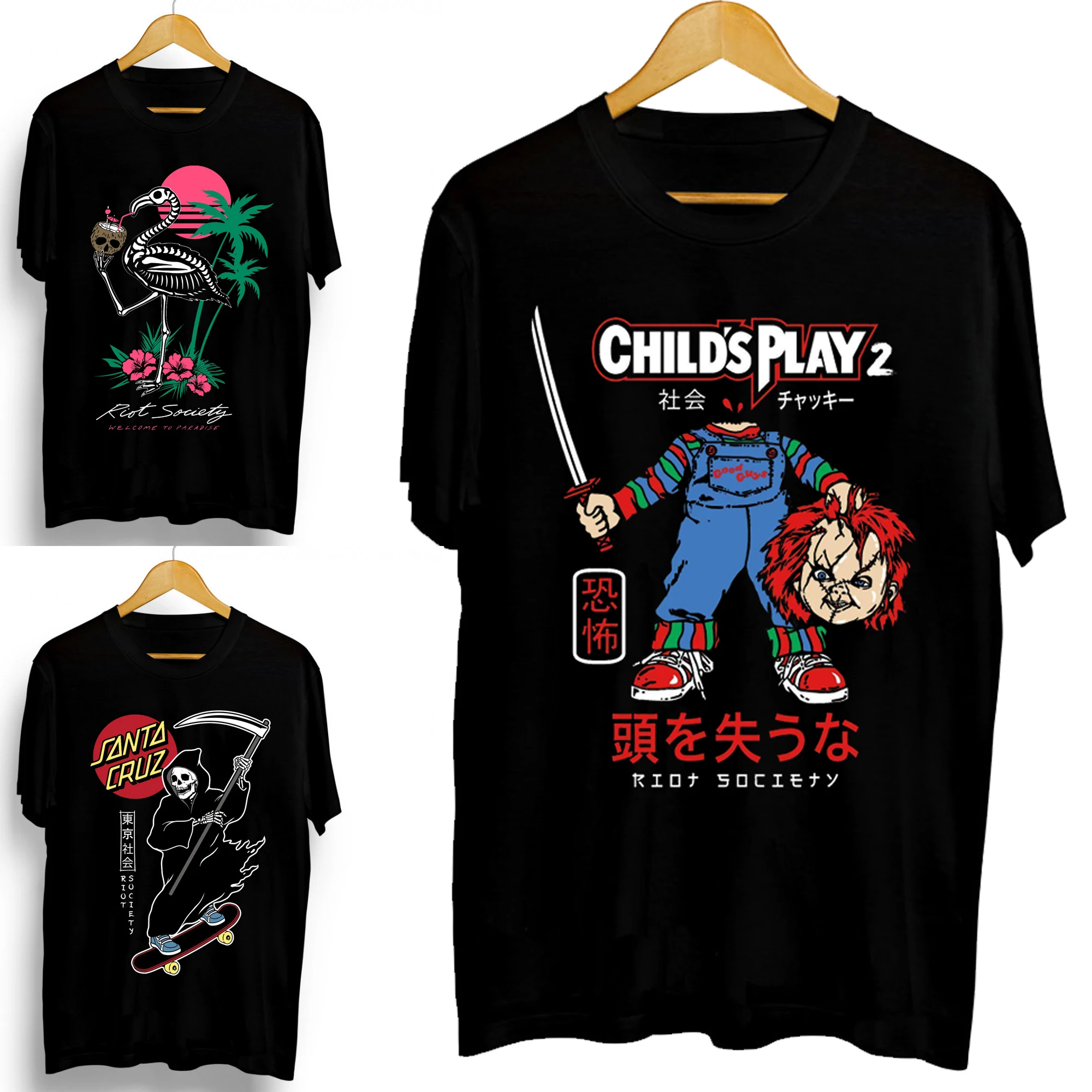 

New Japanese Screen Printing Funny Men/Women Tshirt Anime Shirt Oversized Clothes O-Neck Cotton T Shirts For Men Tops Tees 2021