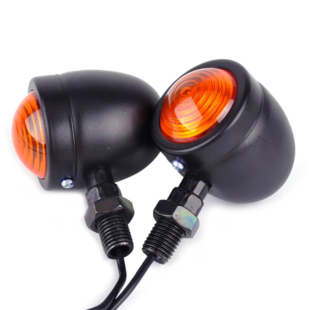 

2pcs Motorcycle Modified Flashing Turn Right Left Signal Turn Retro Modified Universal Light Rear Blinker Indicator Tail Light