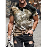 animal print t shirt mens street sportswear o neck short sleeved shirt fashion casual t shirt s 6xl 2021 new wholesale