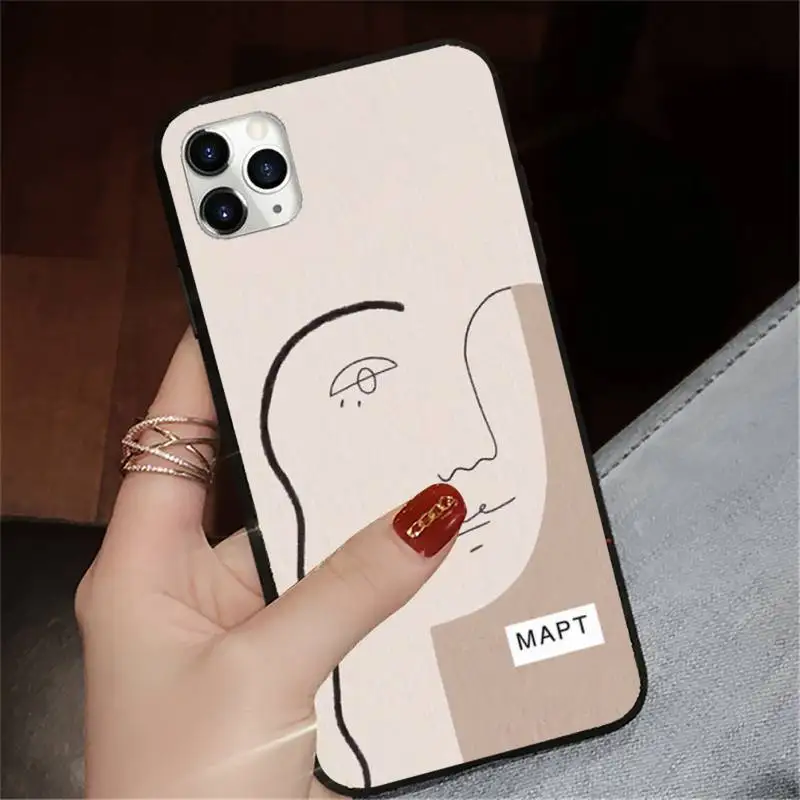 

Art Retro Abstract Geometry Phone Case for iPhone 11 12 pro XS MAX 8 7 6 6S Plus X 5S SE 2020 XR