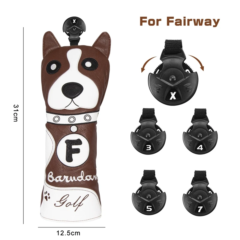 Набор головных уборов для гольф клуба милый коричневый Чехол гольфа Деревянный
