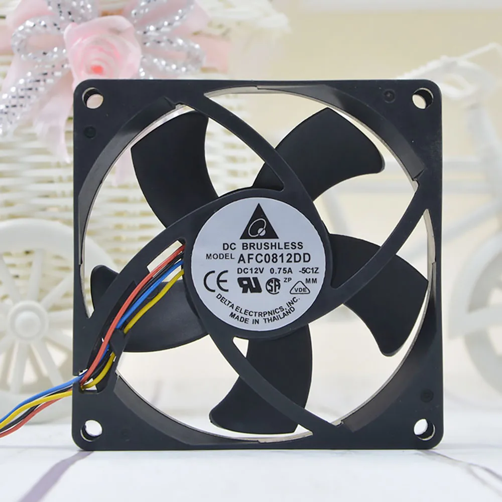 Для delta AFC0812DD DC12V 0.75A 8020 8 см 80 мм 80x80x20 4Pin 4 провода высокоскоростной охлаждающий
