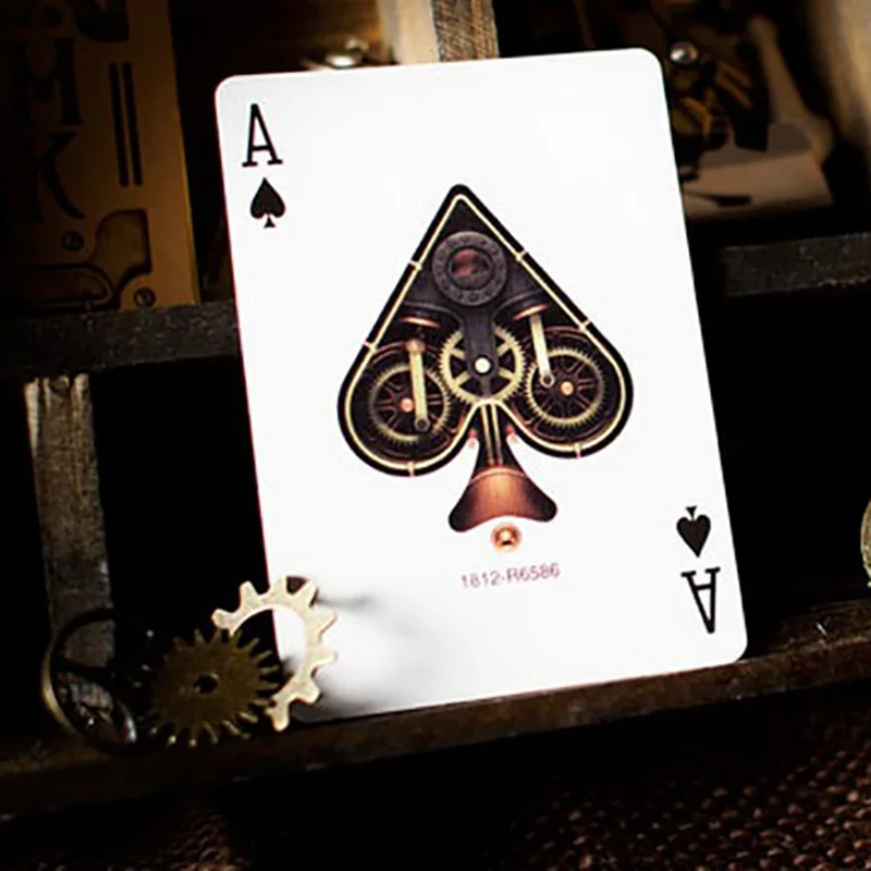 Золотые игральные карты Steampun категория магии и фокусов покер для