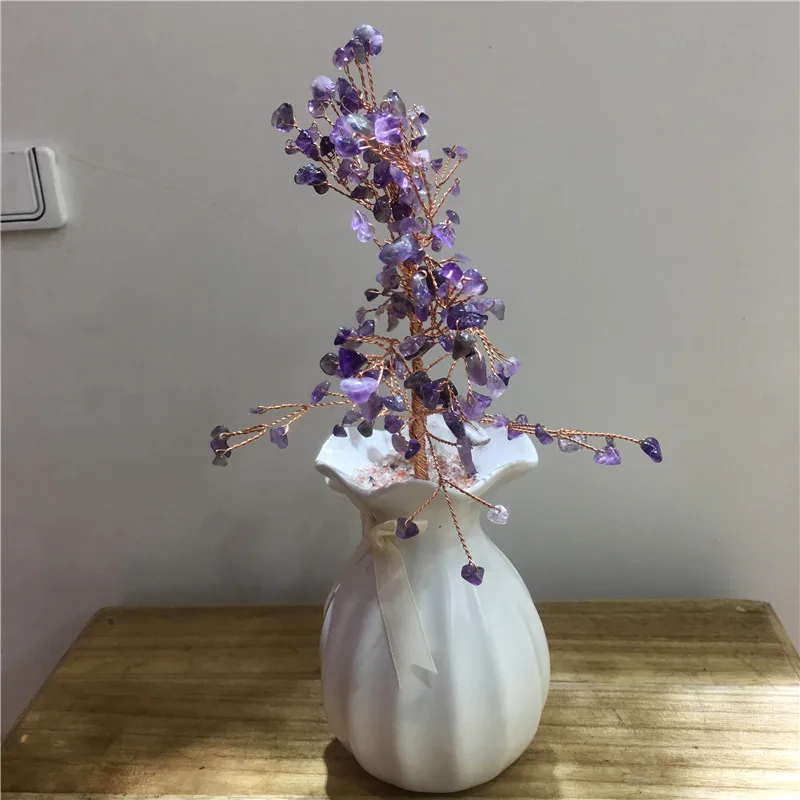 

Natural amethyst tree gemstone feng shui decoration Luck Wealth