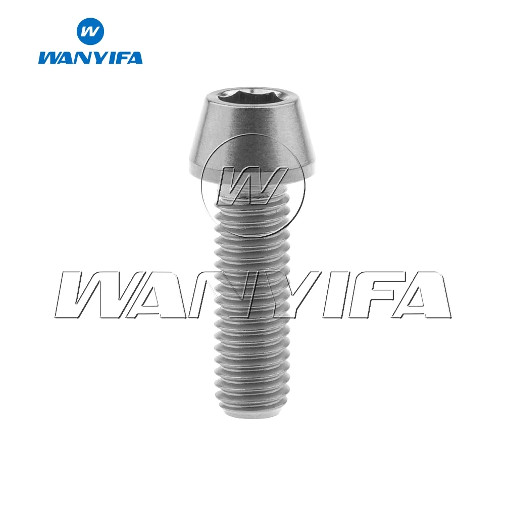 Wanyifa M8 коническая головка 5 класса титановые болты 20 25 30 35 40 45 50 мм Винт для мотоцикла