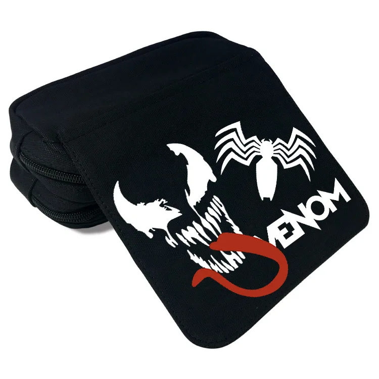 Сумки Venom для косплея школьный пенал с двойной молнией чехол косметичка макияжа