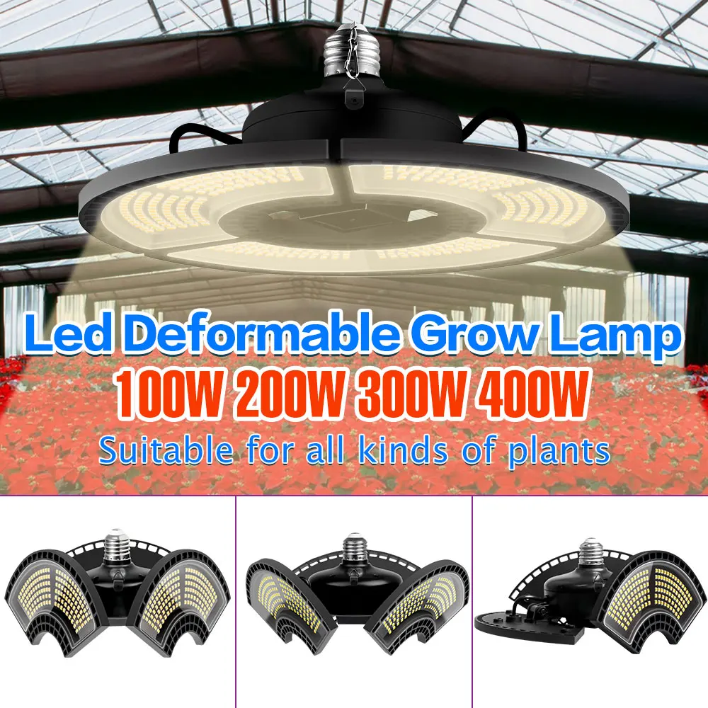 

E27 Phyto Lamps Full Spectrum E26 LED Deformation Plant Light Grow Bulb 100W 200W 300W 400W Growing Lamp For Tent Seeds Garden