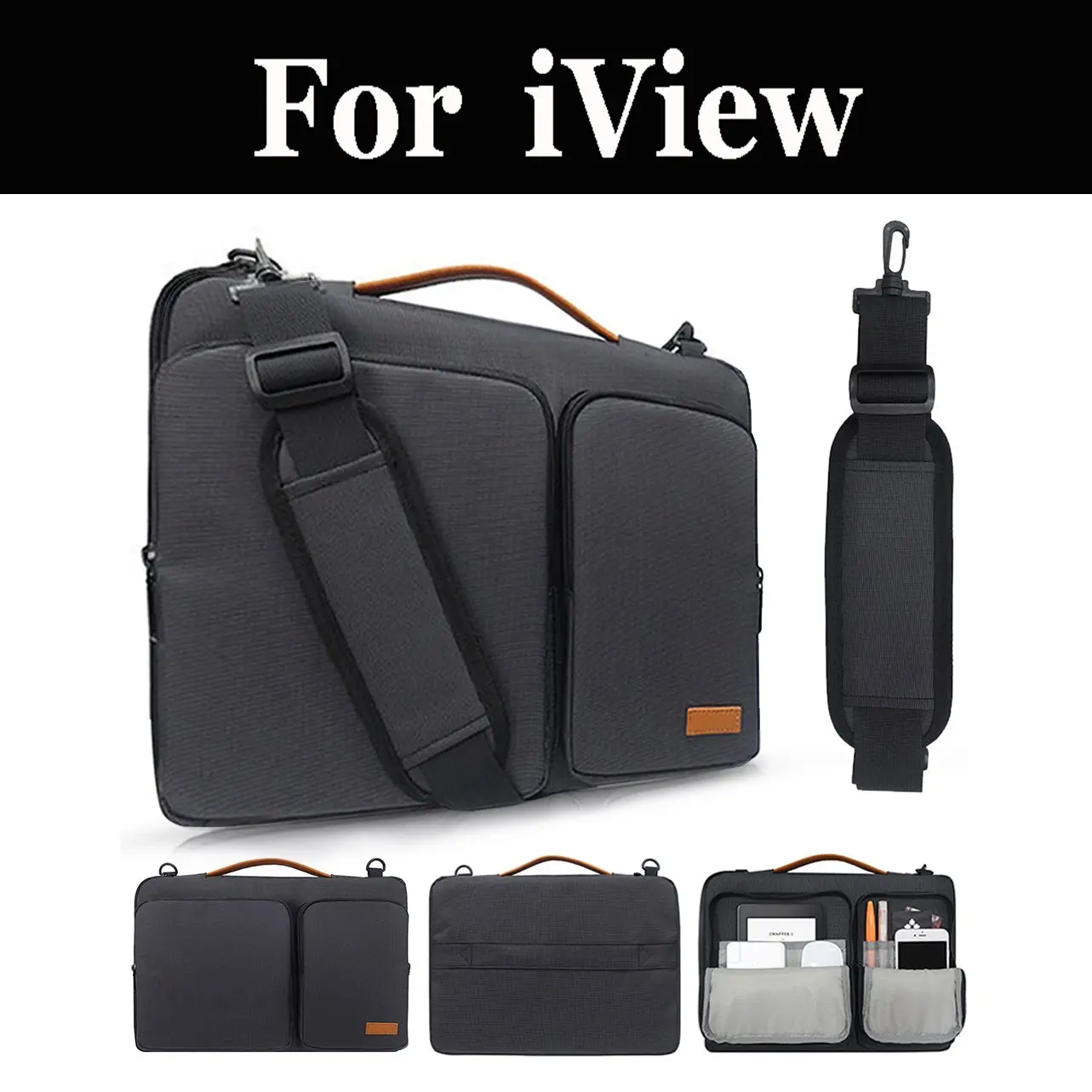 Нейлоновая сумка для ноутбука наплечная с подушкой безопасности компьютера