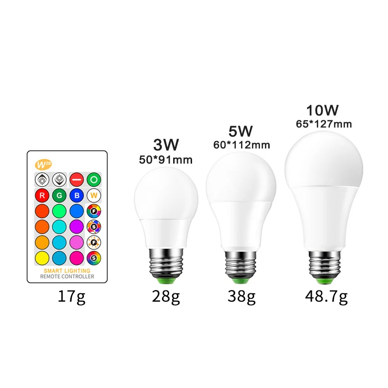 110 В 220 E27 RGB светодиодный светильник 5 Вт 10 15 сменная цветная светодиодная лампа RGBW