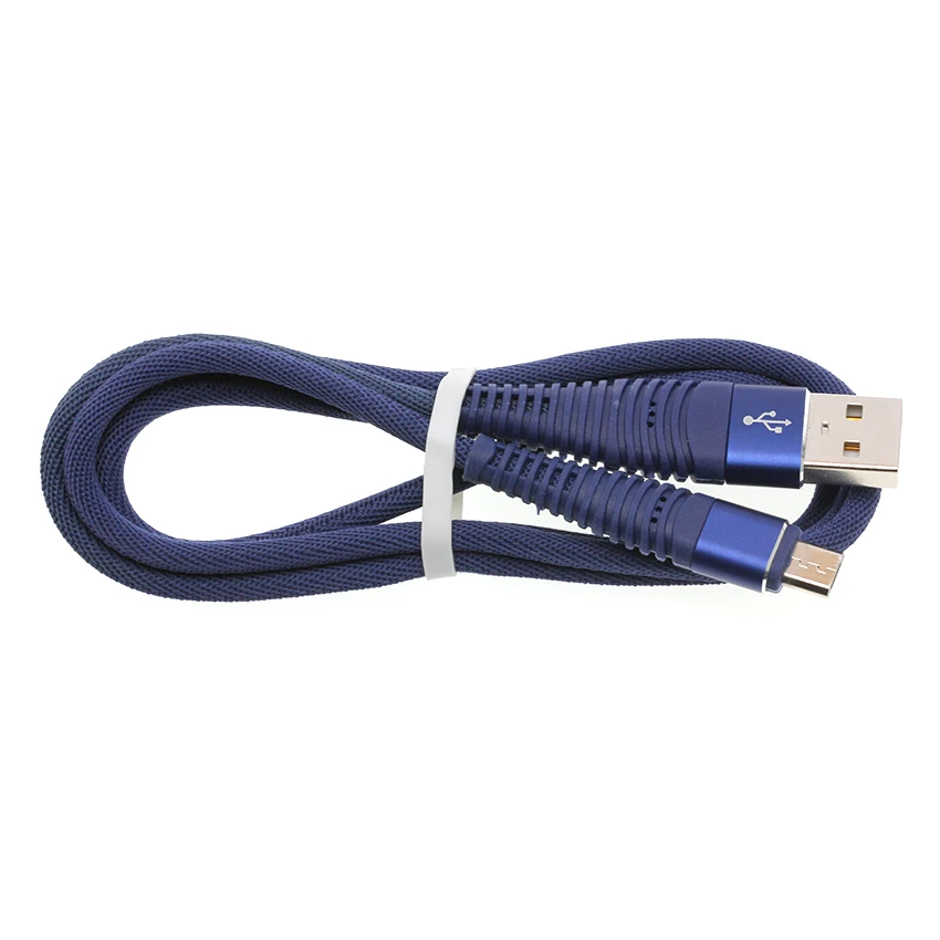 50 шт./лот высокопрочный кабель Micro USB 1 м 2 3 плетеный для синхронизации данных 2A