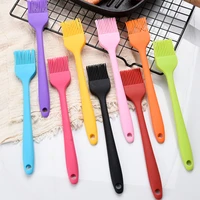 9 colors small silicone barbecue brush integrated cooking brush round handle spreading oil and sauce bbq baking accessories tool
