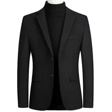 Blazer – Costume décontracté pour Homme, nouveau, solide, manteau à la mode, Slim Fit, de marque, pour bal de promo, 2021  (1)