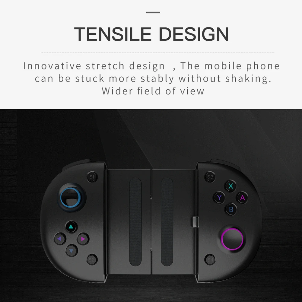 

Portable Game Controller Type C Non-Bluetooth Telescopic Phone Holder Gamepad Game Entertainment Accessory
