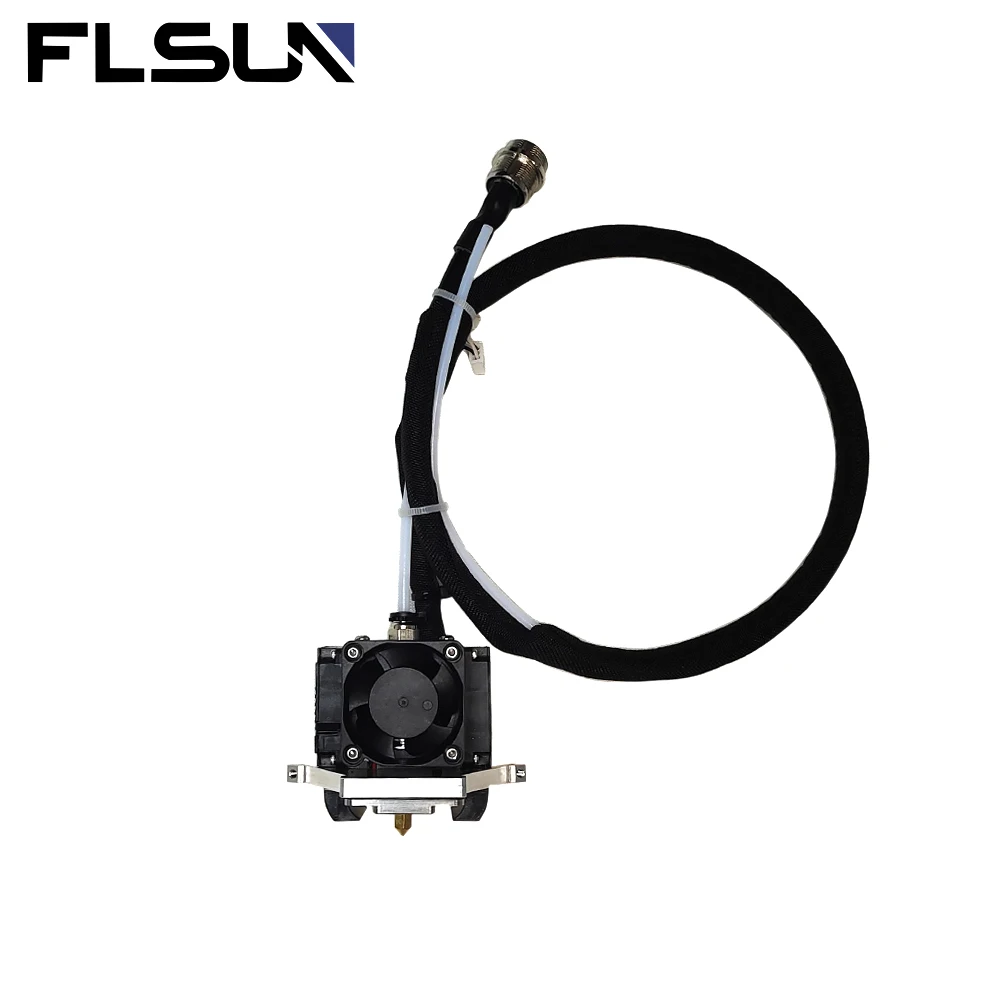

FLSUN QQ/Q5/SR 3D Printer Parts 1.75mm Filament, V6 Hot End, with 0.4mm Brass Nozzle 24V Cooling Fan Effector for QQ-S Pro
