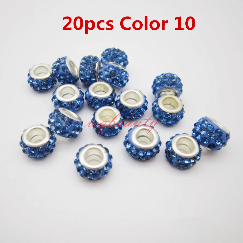 20pcs Color 10 20 шт./упак. разные цвета Стразы, подвязанные лентой, с объемной волной, дредлоки, для увеличения объема, бусины кольца трубки для волос Средства для укладки волос - Цвет: 20pcs Color 10