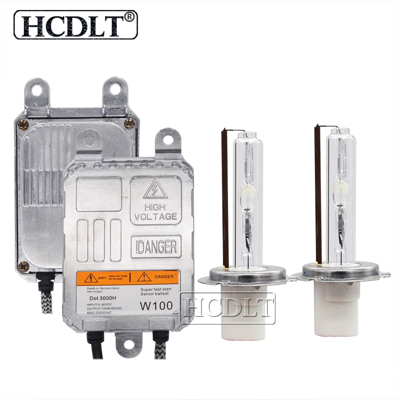 HCDLT 12 В 24 в 100 Вт HID балласт комплекте Лампа H1 H3 H7 H11 9005 9006 D2H 4300K 6000K 8000K Автомобильная