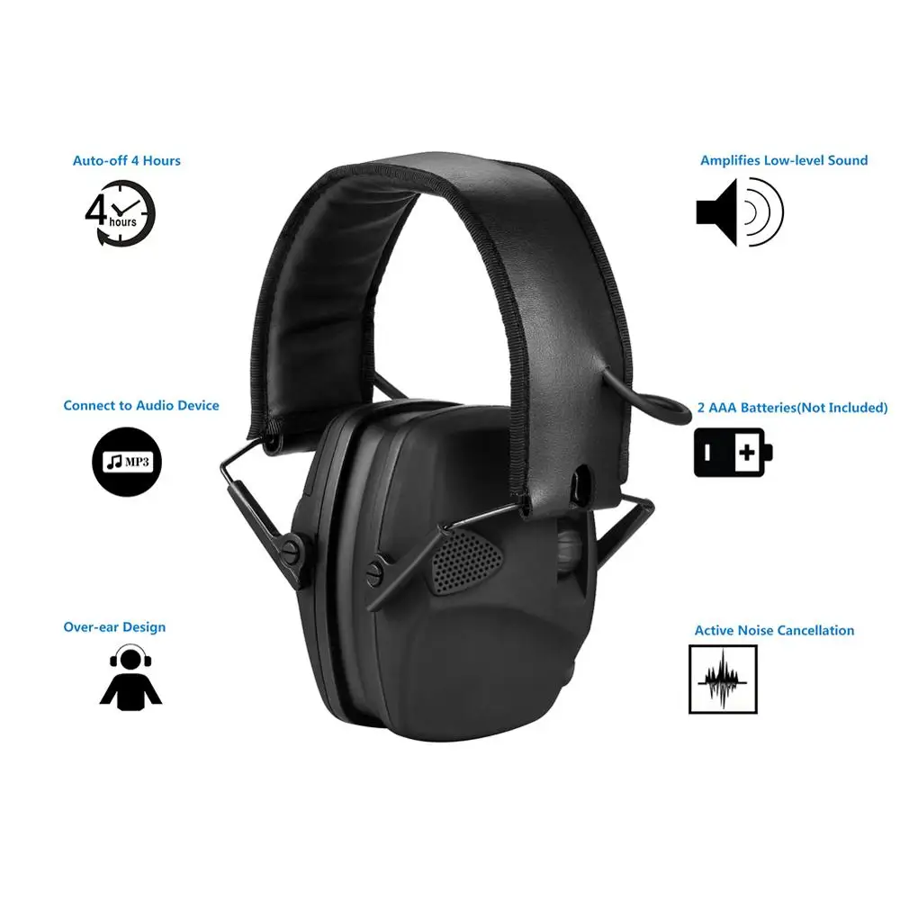 Shooting Earmuff Tactical Anti-noise Headphones Soft Sponge For Hunting Sport Canceling Electronic Earmuffs Ear Protection | Безопасность