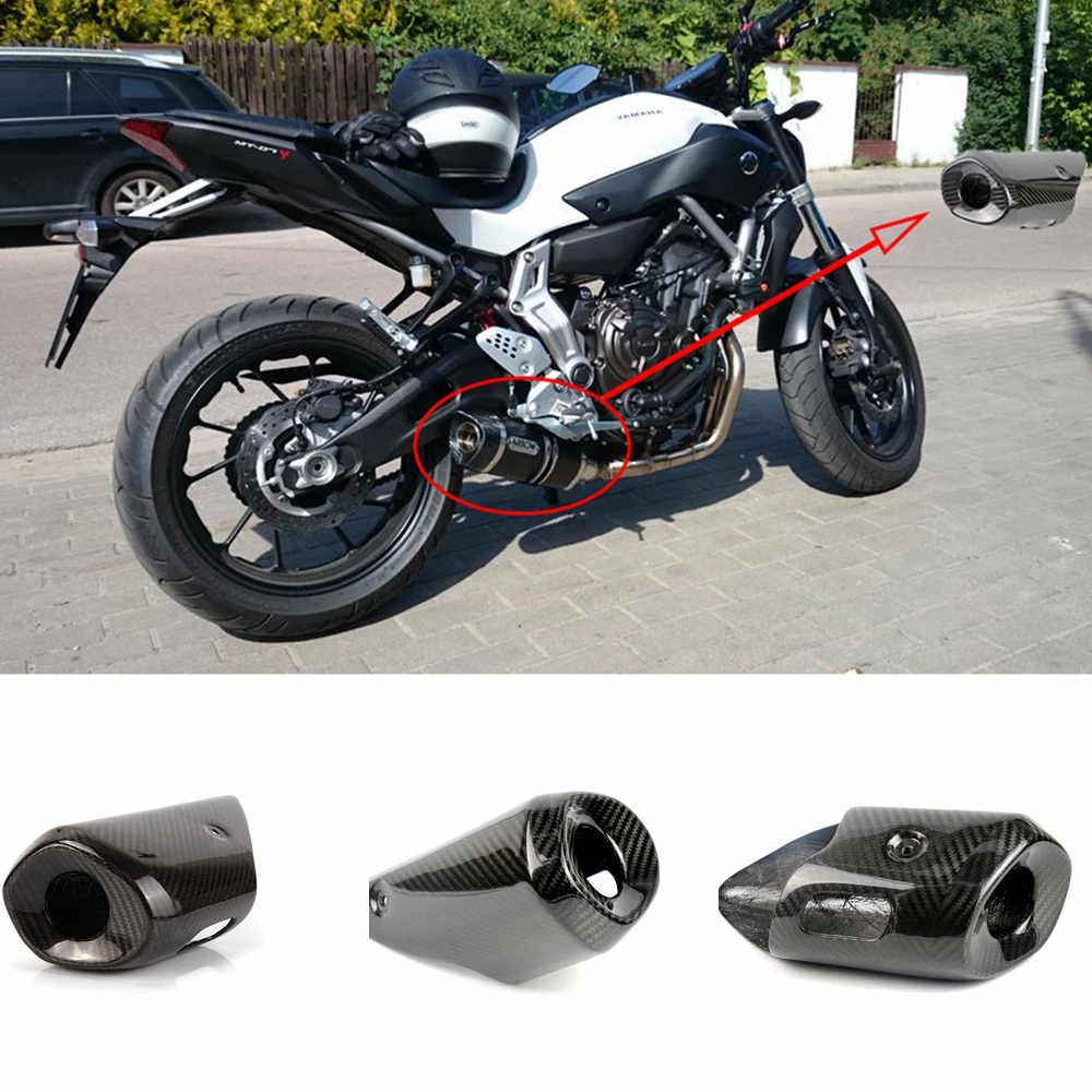 Для Yamaha MT07 FZ07 MT-07 FZ-07 MT FZ 07 2014-2017 2016 мотоциклетный глушитель из углеродного волокна