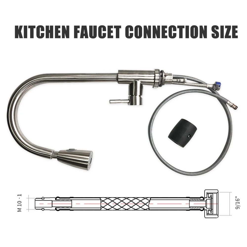 

New 360 Degree Water Tap Kitchen Faucets 2 Spray Modes High Arc Bathroom Basin Sink Faucets Pull Down US Sprayer Faucets US Plug