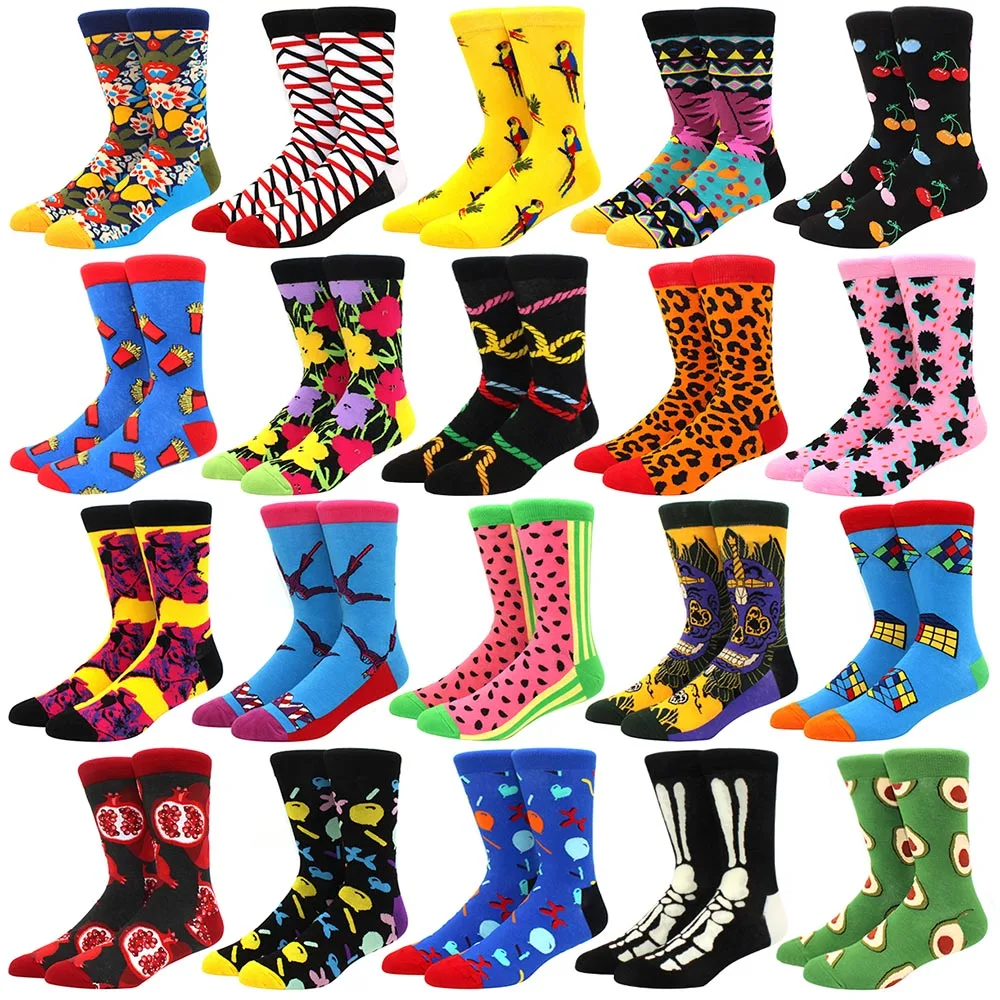 

new colorful men's winter socks combed cotton soft wear warm men women long socks Calcetines de hombre business dress