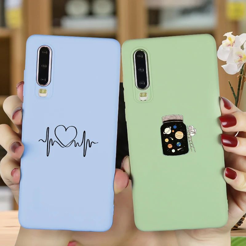 Милый мультяшный чехол карамельных цветов для Huawei P40 Lite E P20 P30 PRO P10 P9 P Smart Z 2019 2018 2020
