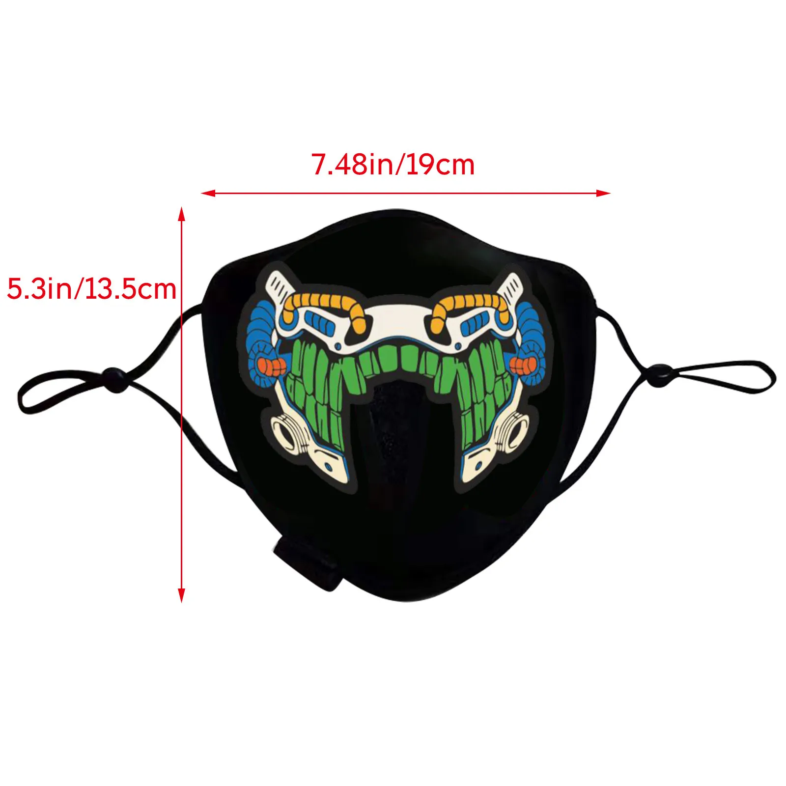 

Mondkapje Soft And Comfortable Personalized Pattern Luminous Voice Controlled Mask 1PC Masque Luminous Mask
