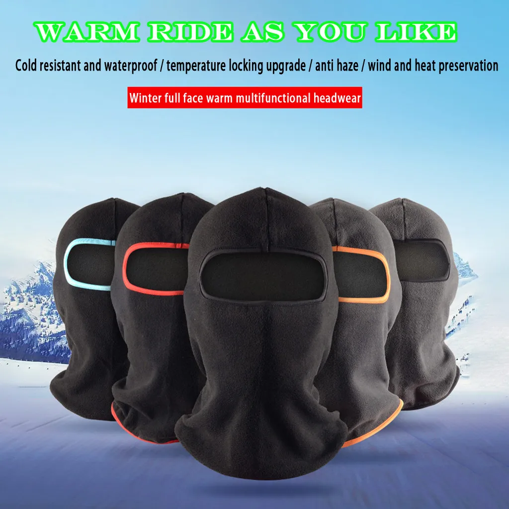 Теплые камуфляжные теплые Флисовые Балаклавы зимние велосипедные лыжные кепки