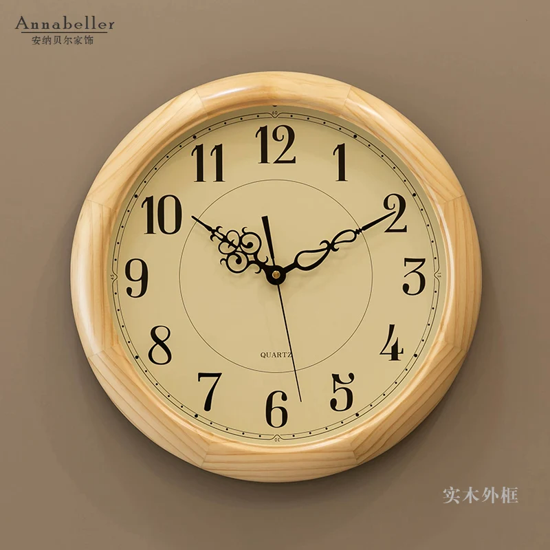 Большие настенные часы креативные тихие европейские круглые кварцевые из