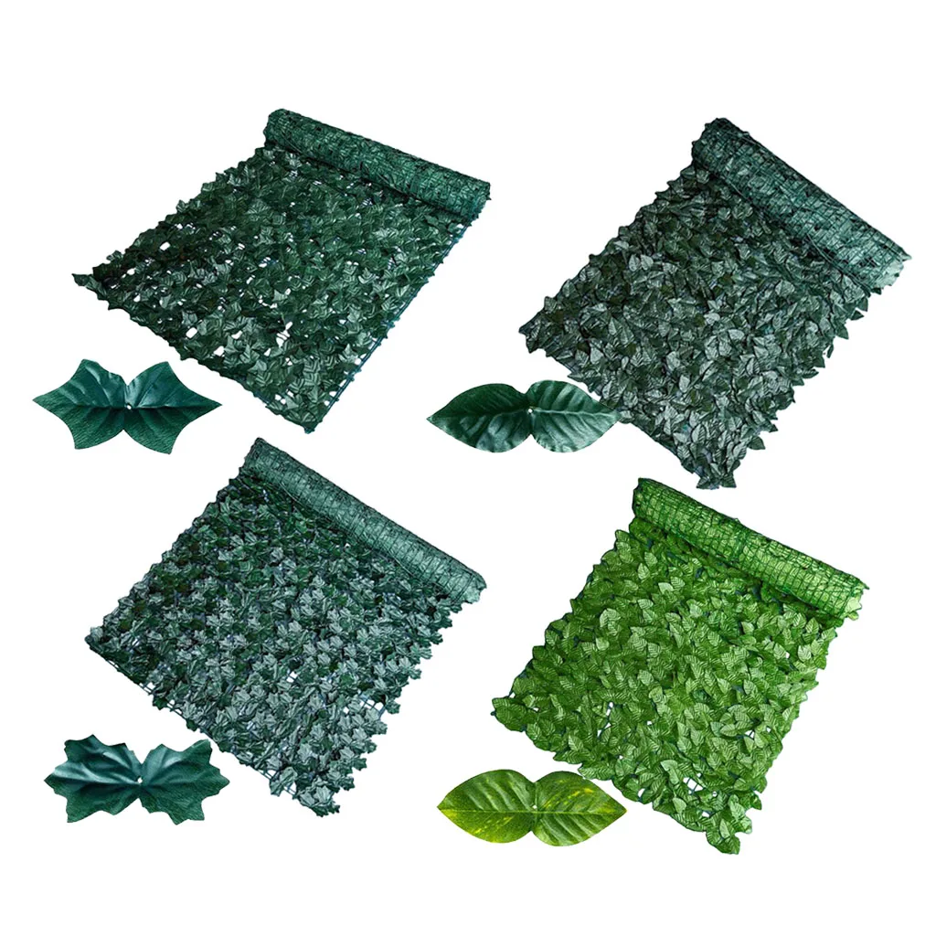 

20x40in моделирование Плющ конфиденциальности забор Экран Настенный декор листва травы коврик зелень панели Листья лозы декоративный сад зад...