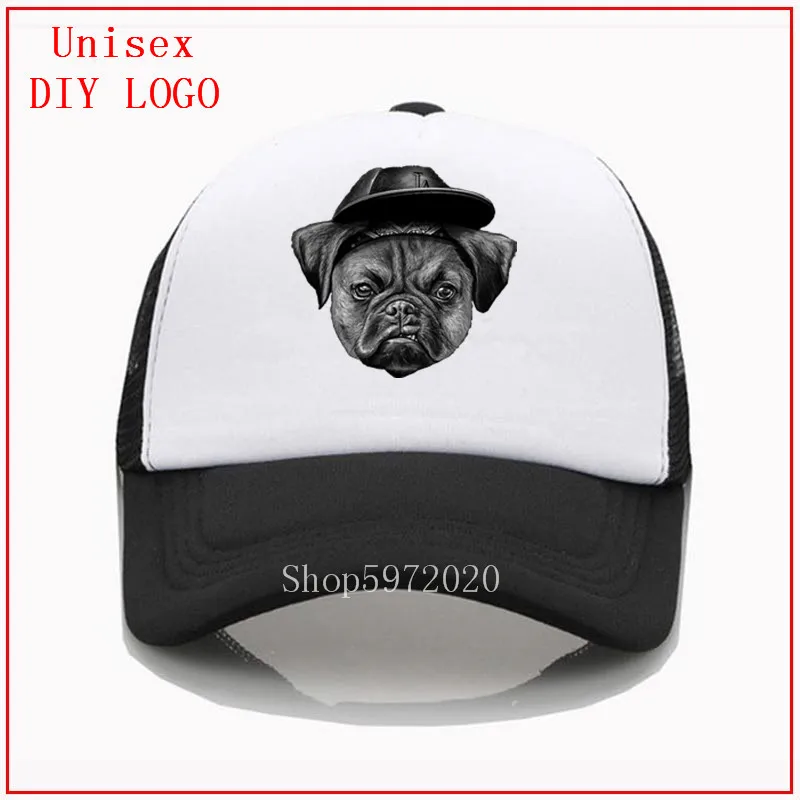 Бейсболка с изображением мопса куб черная Живая масса Мужская шляпа и кепка газетчика Лидер продаж 2020