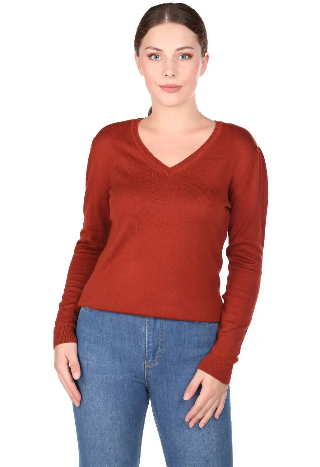

V-Neck Women Knitwear Sweater