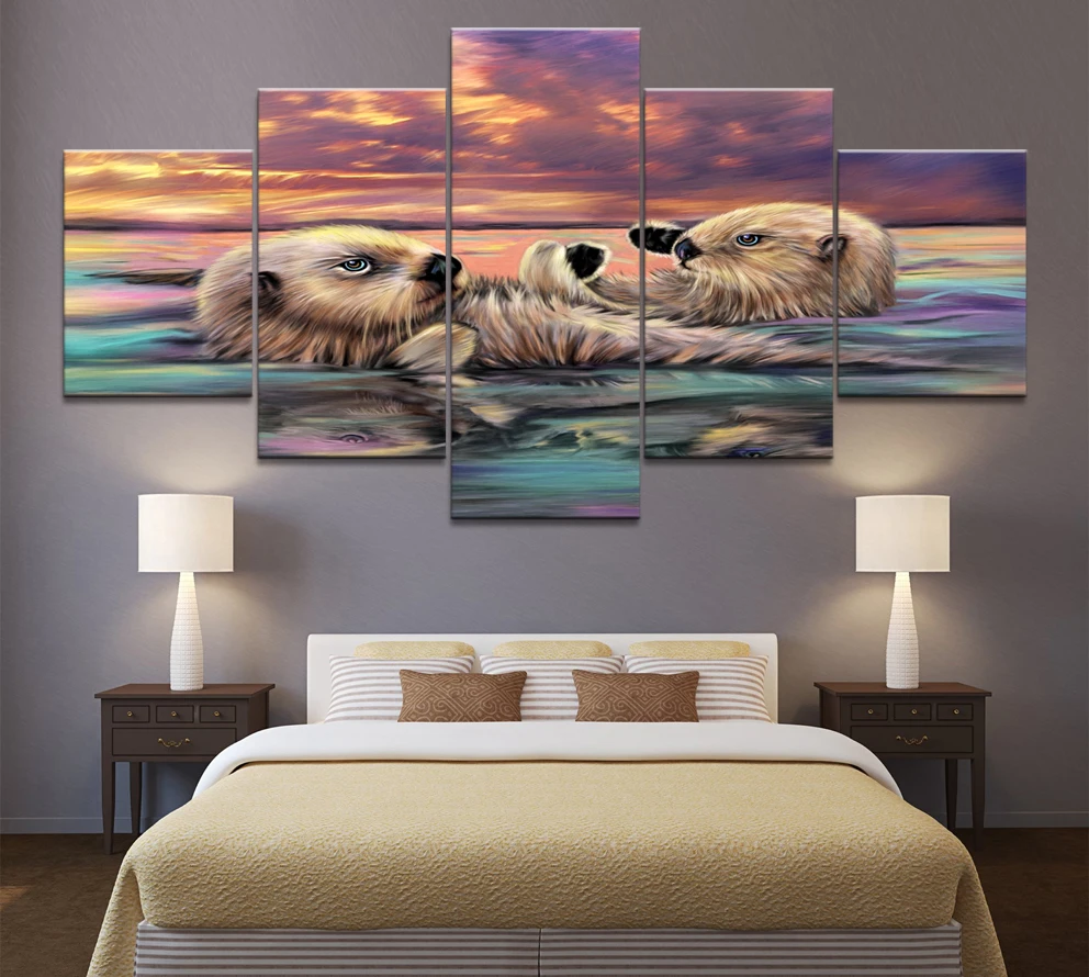 Домашний декор с Современные Холст Гостиная рамка высокой четкости изображения 5