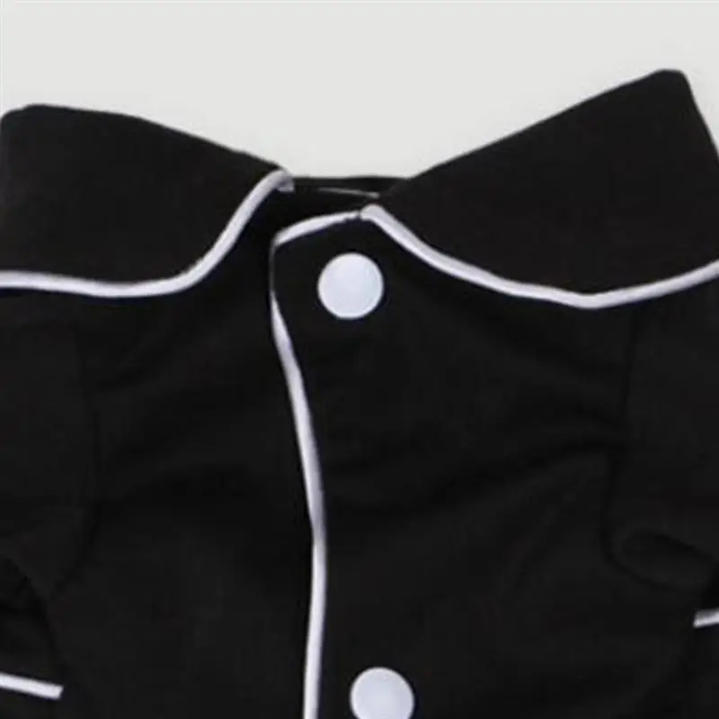

Household Delicate Handsome Two-legged Clothing Pajamas Dog Sleepwear Apparel for Pet Wearing (Black Size XS)