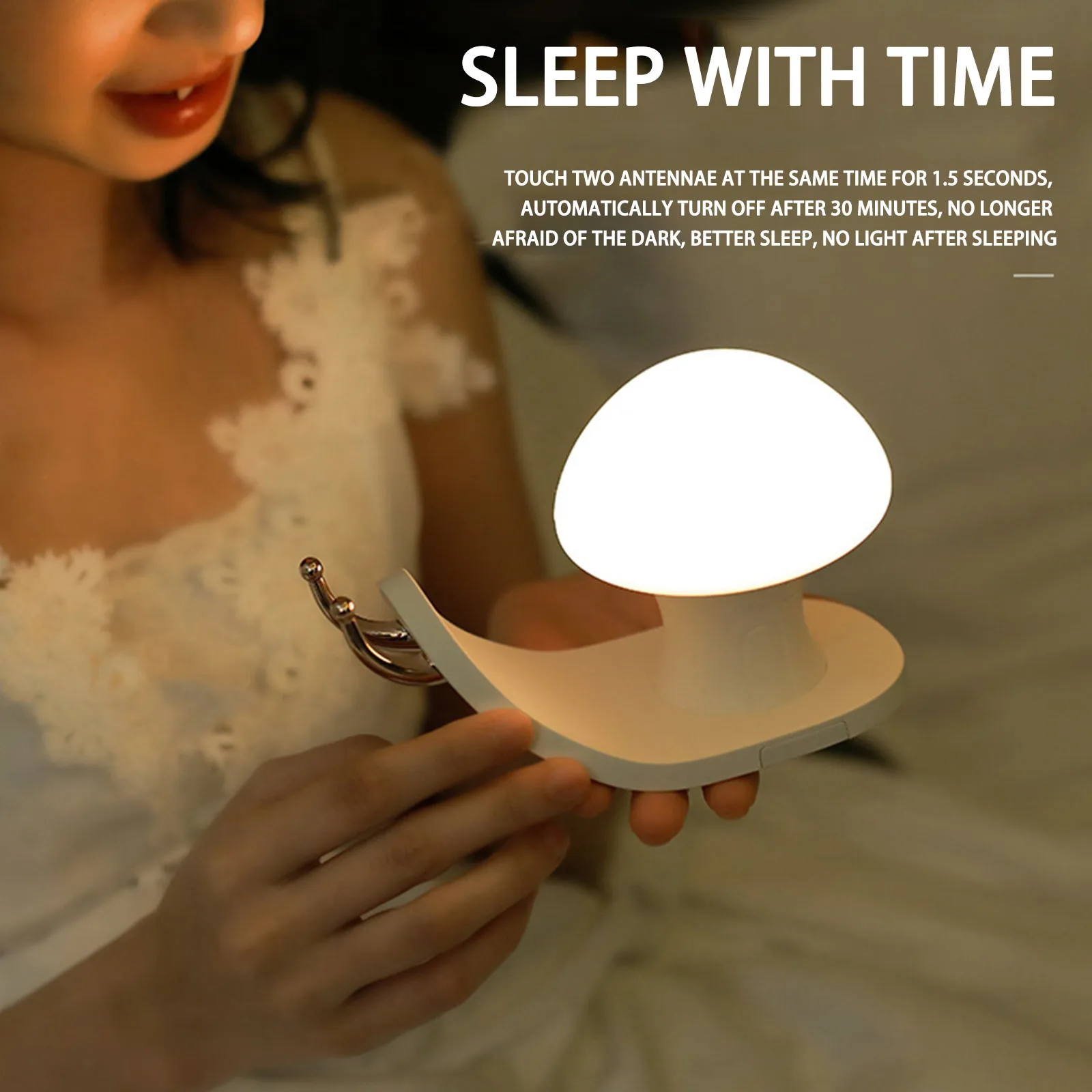 

Creative Mobile Phone Holder Snail House Colorful Night Light Bedside Lamp
