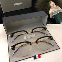 new york thom brand eye glasses frame men women optical prescription eyewear classic half frame retro round eyeglasses tb707