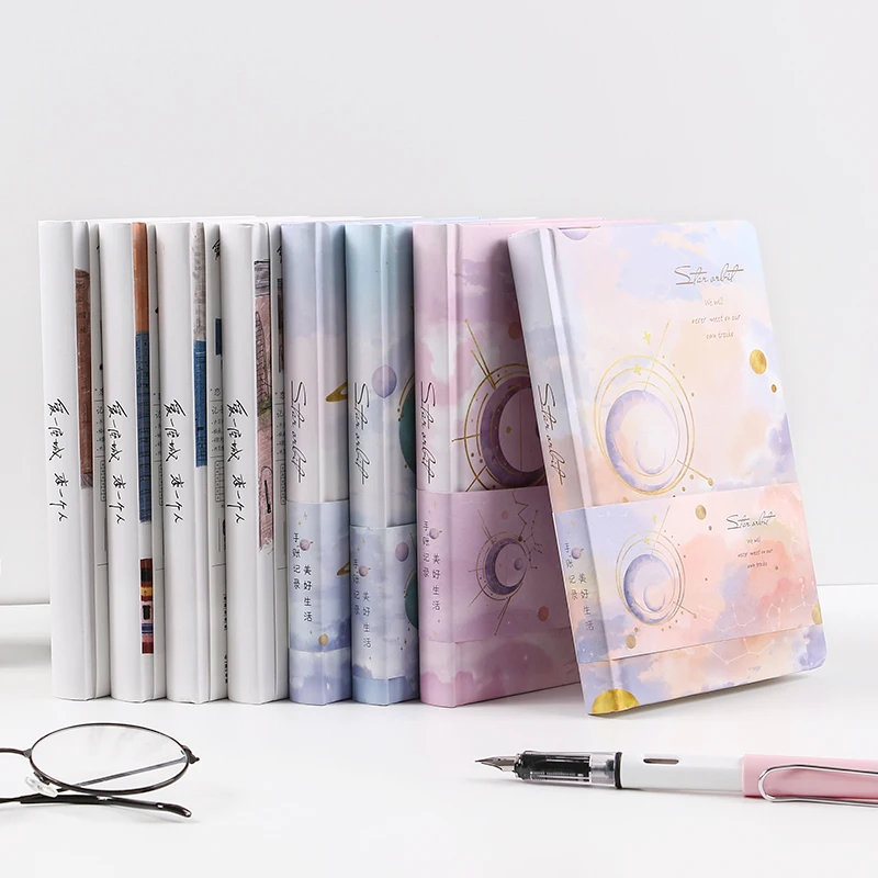 112 Sheets Vintage Notebook Bullet Journal Sweet Planet Planner Book Daily Agenda Diary Stationery Kids Gift Office Supplies