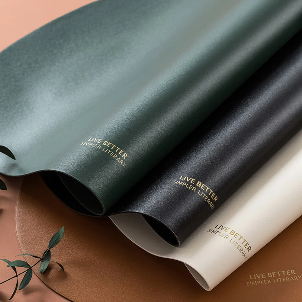 

TableMat Tableware Pad PU Leather Waterproof Heat Insulation Non-Slip Placemat Soft Black Brown Washable Bowl Coaster Placemat