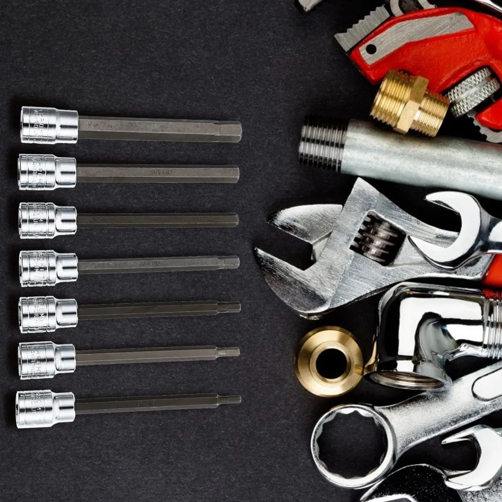 

1 Set 3/8 Lengthened Head Inner Hexagonal Socket Wrench Tool Set Spanner