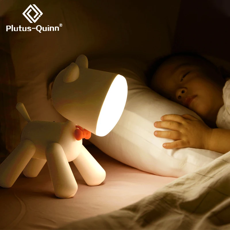 

2020 Pup Led Night Lamp for Children 1200mAh Rechargable ELK Night Lights Adjust Brightness table lamp for Home in Bedroom
