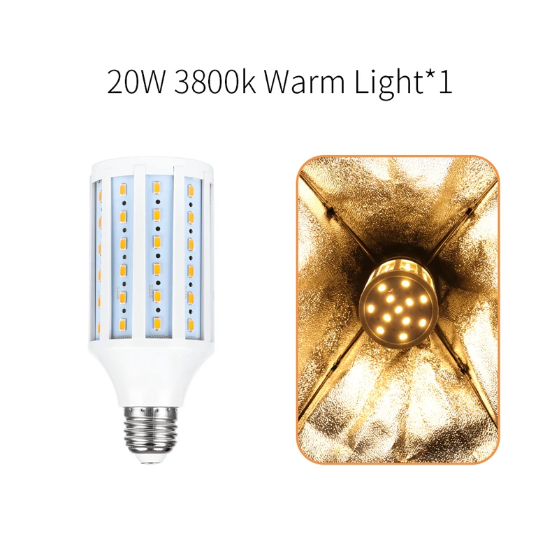 3800 K Аксессуары для фотостудий постоянного тока 20 W светодиодные лампы E27 110 V-220 V светодиодный свет светодиодный кукурузная лампа фотовспышки - Цвет: 3800 K