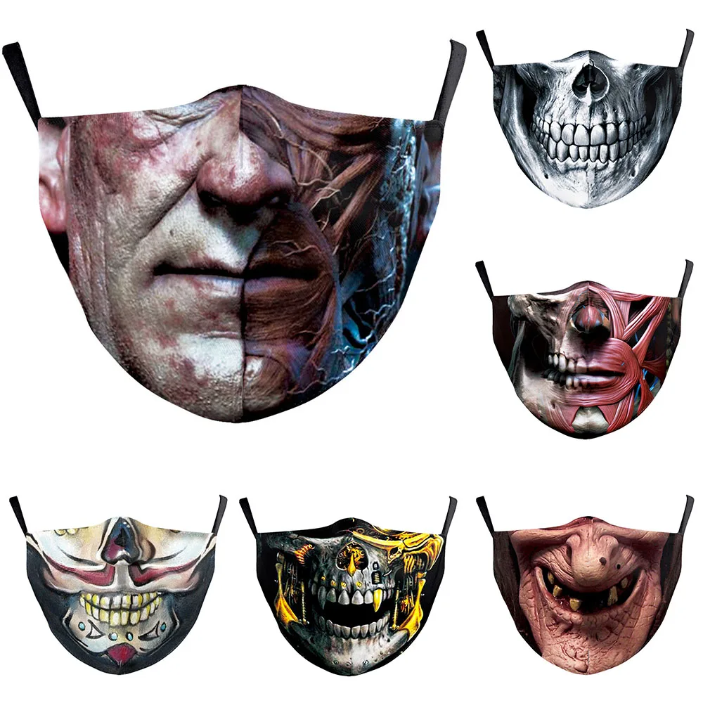 

New Funny Clown-Dissect Mouth Cosplay Women's Men Unisex Masks Face-Dustproof Cycling Street Breathable Adult Party Xmas Mask