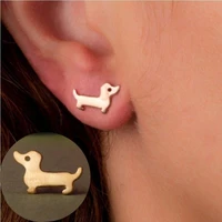 new trendy small dog shape earrings womens earrings fashion metal animal shape earrings accessories party jewelry