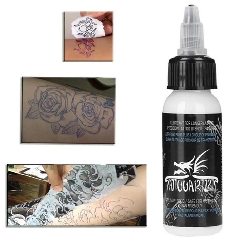 

Tattoo Transfer Gel Is Clear, Scratch-Resistant and Not Easy To Fall Off, with Transfer Paper Tattoo Tool, Tattoo Transfer Oil