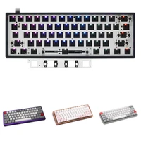 custom mechanical keyboard kit 60 wired pcb mounting plate case hot swappable switch support lighting effects with rgb led